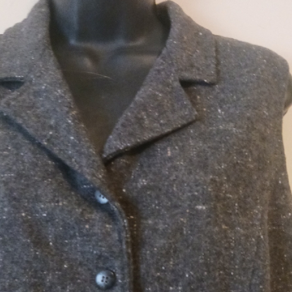 Women's Liz  Vest, Clayborn Gray Sleeveless Wool Grey Large Size - Picture 5 of 6